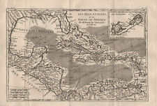 Usado, "Les Isles Antilles et le Golfe du Mäxique". Caribe. Mapa antigo BONNE 1780 comprar usado  Enviando para Brazil