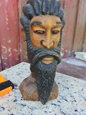 Boneco de arte vintage esculpido à mão em madeira Bob Marley rastafári homem jamaicano 14,5" comprar usado  Enviando para Brazil