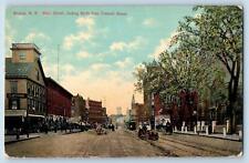 1910 Nashua New Hampshire Main Street Tremont House Classic Car Railway Postcard for sale  Shipping to South Africa