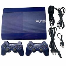 Console Sony PlayStation 3 500 GB azul azurita super fino + controles x2 muito bom estado usado comprar usado  Enviando para Brazil