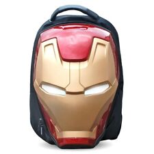 Bolsa capacete Avengers Iron Man olhos LED 3D mochila luminosa bolsa de ombro bolsa de livros, usado comprar usado  Enviando para Brazil