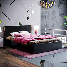 modern leather bed 4ft for sale  BRADFORD