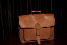 Leather Satchel Laptop Bag Shoulder Briefcase Men's New Bag Handmade for sale  Shipping to South Africa