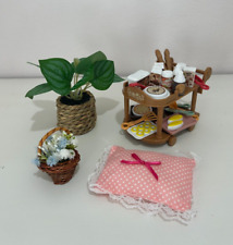 Juego de carrito/almohada/planta/flor de cocina en miniatura para casa de muñecas escala 1:12 segunda mano  Embacar hacia Argentina