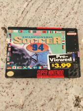 Championship Soccer 94 SNES Box & Game Video King Rental comprar usado  Enviando para Brazil