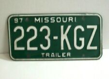 1997 White on Green Missouri Trailer placa 223-KGZ comprar usado  Enviando para Brazil