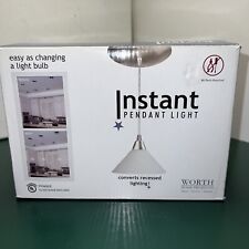 Worth Home Products Colgante de Vidrio Blanco Instantáneo Luz Sombra de Techo Nuevo Caja Abierta segunda mano  Embacar hacia Argentina