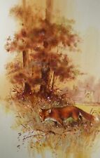 Original watercolour fox for sale  WIRRAL