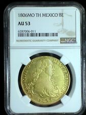 Spanish Colonial Mexico 1806 Mo TH Gold 8 Escudos *NGC AU-53* Pirate's Doubloon  for sale  Oakland