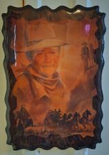 JOHN WAYNE wall decor WOOD PLAQUE Trooper Thornton ROOSTER COGBURN Ringo 16X22" for sale  Shipping to South Africa