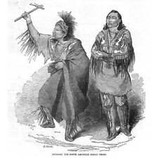 JOCKOSOT North American Indian Chief - Antique Print 1843 for sale  Shipping to South Africa