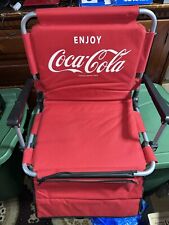 Silla portátil plegable Coca-Cola 2009 asiento estadio Edge Marketing tapa 250 lb. segunda mano  Embacar hacia Mexico