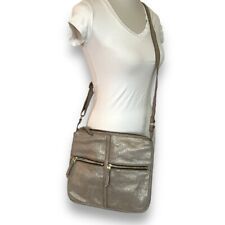 Fossil Erin Crossbody Bag ZB5460 Silver Metallic Shimmer Leather Excellent for sale  Shipping to South Africa