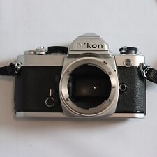 Nikon FM 35mm SLR Film Camera Body Only, Silver/ Chrome for sale  BRENTFORD