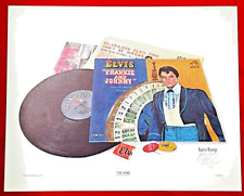 Used, ELVIS The King ART Print Dexter Bowles GLASGOW KY Artist Hand Signed Twice 1977 for sale  Shipping to South Africa
