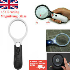 45x magnifying glass for sale  LUTON