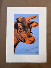 Andy Warhol "Vacas" - 1971, Pl. Número assinado à mão edição limitada impressão 26 X 19 pol, usado comprar usado  Enviando para Brazil
