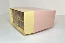 Caixa de armazenamento Mid Century RETRO rosa e off white plástico 3 gavetas vintage LEIA comprar usado  Enviando para Brazil
