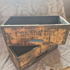 2 x Vintage Schweppes style / canada dry Wooden Crate fits 7" Vinyl Singles for sale  Shipping to South Africa