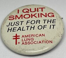 Botón Pinback I Dej Smoking American Lung Association para la salud de la misma segunda mano  Embacar hacia Argentina