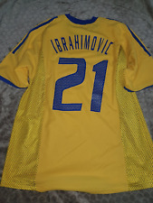 Maglia originale Adidas Svezia Zlatan Ibrahimovic Mondiali 2002!! XL 137 usato  Spedire a Italy