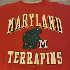 Moletom Vintage Anos 90 Vermelho University of Maryland Terrapins Masculino Extra Grande NCAA Tartaruga comprar usado  Enviando para Brazil