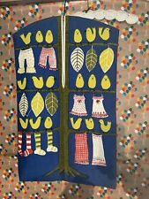 Vintage Large Clothes Pins Bag Hanging Line Washing Line Mid Century Bold Colors for sale  Shipping to South Africa