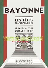 Fêtes bayonne 1937 d'occasion  Épernay