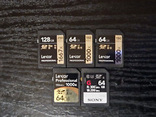 5 x Lector de tarjetas de memoria Lexar Sony 128 GB 64 GB SDXC 300 MB/s 250 MB/s 150 MB/s segunda mano  Embacar hacia Mexico