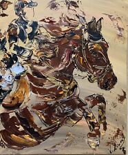 Horse riding painting d'occasion  Expédié en Belgium