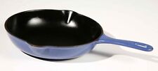 Le Creuset France #23 Blue Enamel Cast Iron Double Spout 9" Skillet for sale  Shipping to South Africa