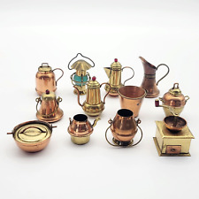 Lote De Colección de 12 Metal Cobre Latón Casa de Muñecas Miniaturas Olla Teteras Lámpara Japón segunda mano  Embacar hacia Argentina