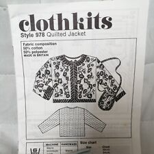Clothkits quilted jacket for sale  BRISTOL