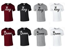 CAMISETAS KING QUEEN CROWN Divertidas AMOR San Valentín Parejas a juego (CAMISETA) segunda mano  Embacar hacia Argentina