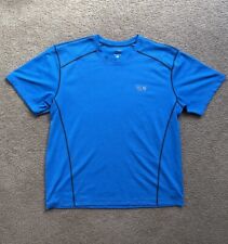 Camiseta masculina Mountain Hardwear manga curta azul GG escalada esporte atlético comprar usado  Enviando para Brazil