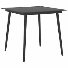 Usado, Mesa de jantar Tidyard jardim tampo de mesa de vidro estrutura de aço preta para U9N9 comprar usado  Enviando para Brazil
