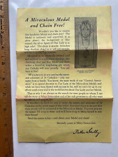 Usado, Folheto da década de 1950. Medalha milagrosa para enviar nomes de 24 católicos. Father Skelly. comprar usado  Enviando para Brazil