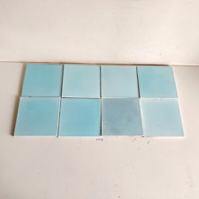 1940s Vintage Mint Green Architecture Furniture Plain Tile Japan Set Of 8 CT35 for sale  Shipping to South Africa