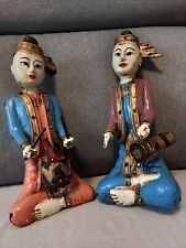 Statuettes musiciens myanmar d'occasion  Remoulins
