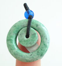 Pingente de donut círculo de segurança duplo jadeíta tipo A verde natural certificado comprar usado  Enviando para Brazil