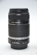 Canon Zoom Lens Ef-S 55-250 mm 1:4-5.6 IS With Lens Caps, used for sale  Shipping to South Africa