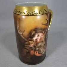 BPOE Hand Painted Stein "Oh How I Love An Elk" Antique Lodge Beer Mug for sale  Shipping to South Africa