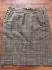 Luella Skirt 100% Green Wool Tweed Fully Lined Size UK 10 for sale  Shipping to South Africa