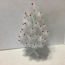 Mesa de plástico blanco vintage década de 1960 árbol de Navidad de 12" de alto segunda mano  Embacar hacia Argentina