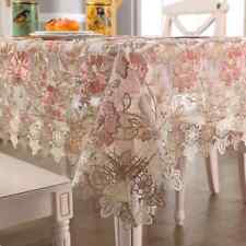 Cubierta de mesa mantel rectangular de lujo bordado de encaje mesas de café paño segunda mano  Embacar hacia Argentina