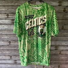 Camisa de manga corta para hombre NBA Boston Celtics talla XL verde blanco teñida con corbata segunda mano  Embacar hacia Argentina