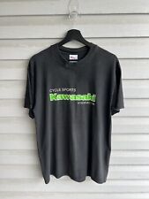 Camiseta gráfica vintage anos 90 Kawasaki esporte corrida motocicleta preta verde limão, usado comprar usado  Enviando para Brazil