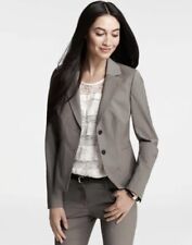 Blazer Ann Taylor cinza dois botões feminino 10P clássico vestuário de trabalho profissional comprar usado  Enviando para Brazil