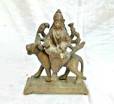 Vintage Old Antique Brass Hindu Goddess Durga Maa Figure / Statue , Collectible for sale  Shipping to South Africa