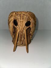 Vintage elephant wicker for sale  Shipping to Ireland